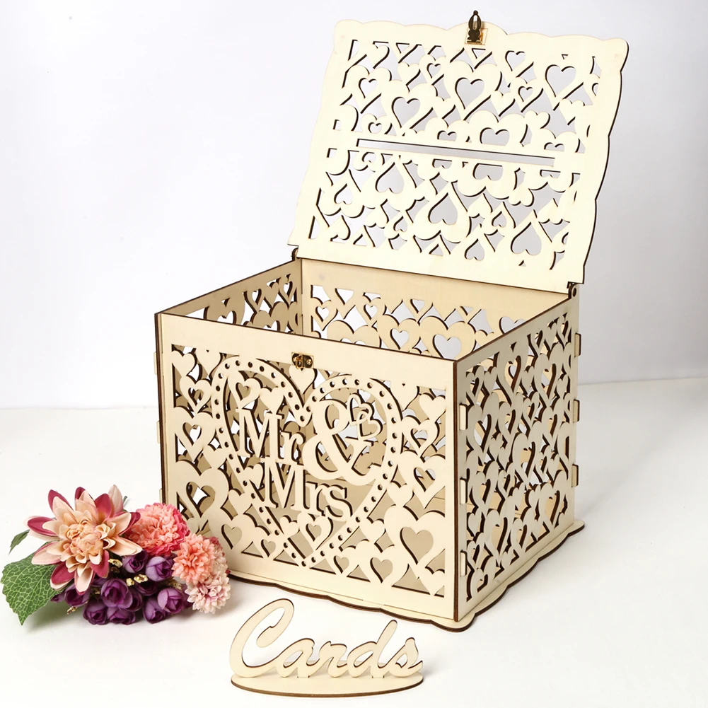 Wedding Sutra - Caja de madera para tarjetas de