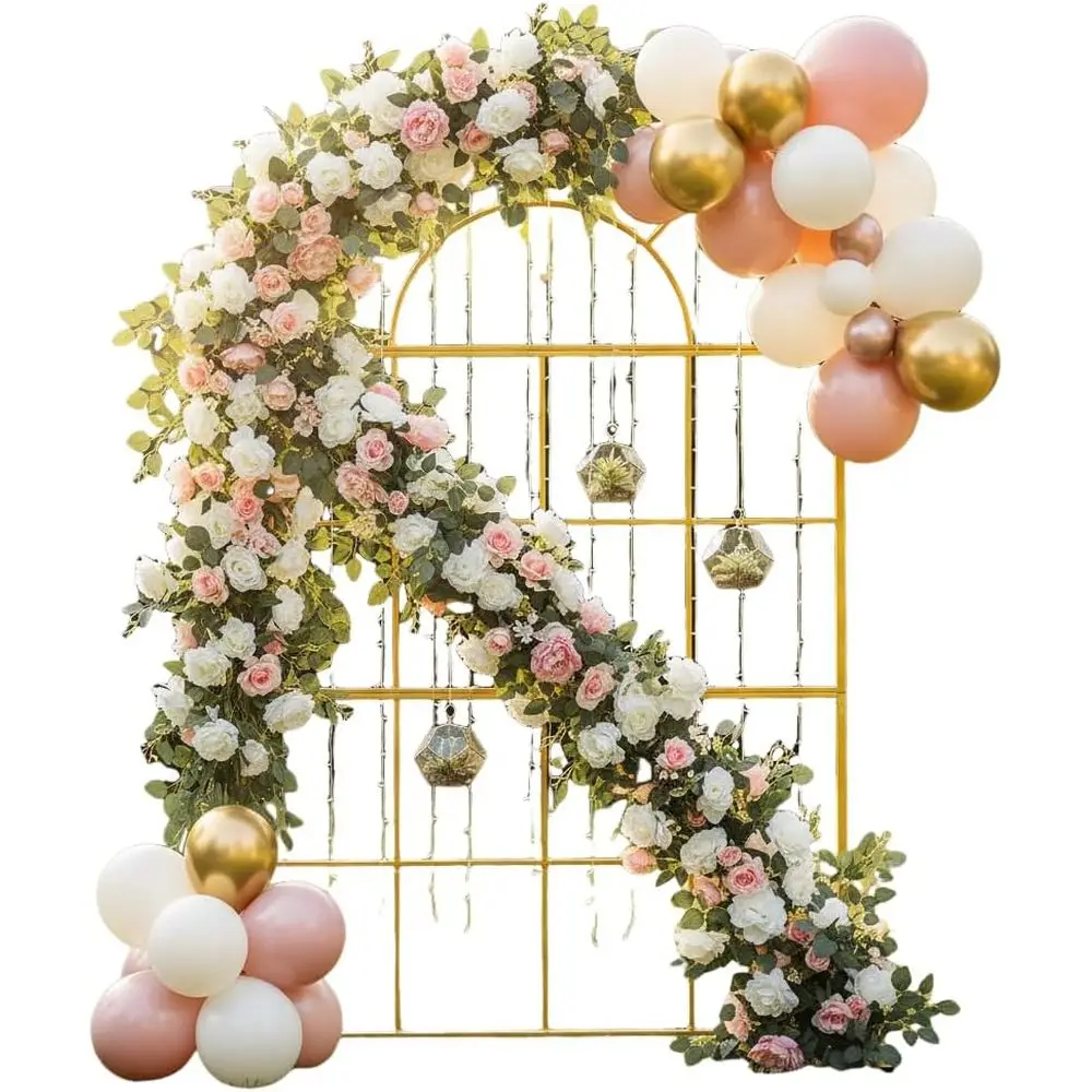 Wedding Balloon Arch - Arcos de Boda de Metal Dorado,