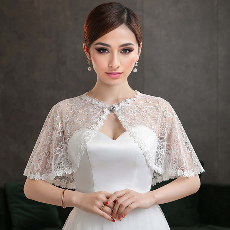 Wedding Dress Supply - Boda nupcial Floral encaje hombro abrigo