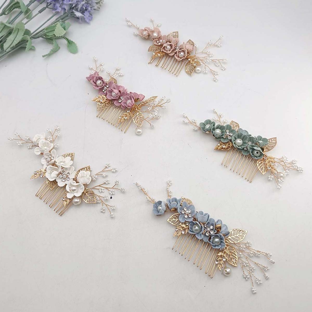 Wedding Supply Store - Peineta de cristal con perlas y