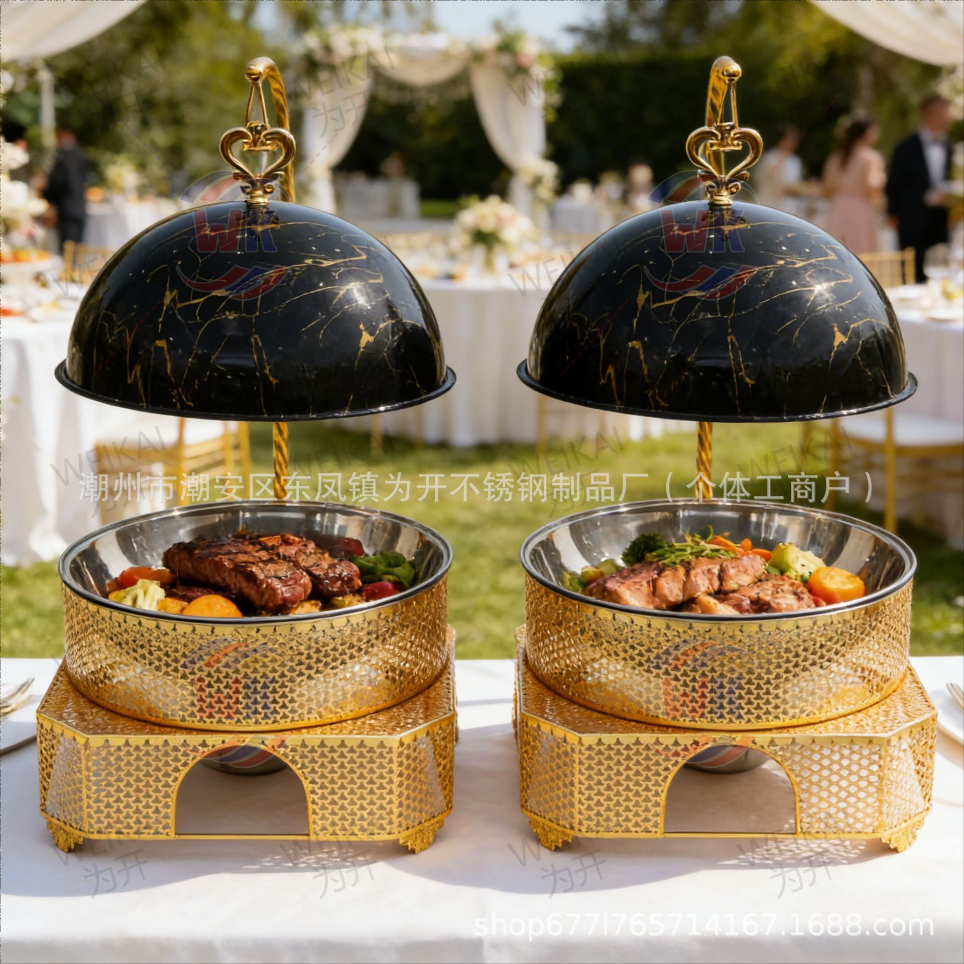 Estufa de Buffet Dorada de Luj - Wedding Alcohol Supply reseña y precio