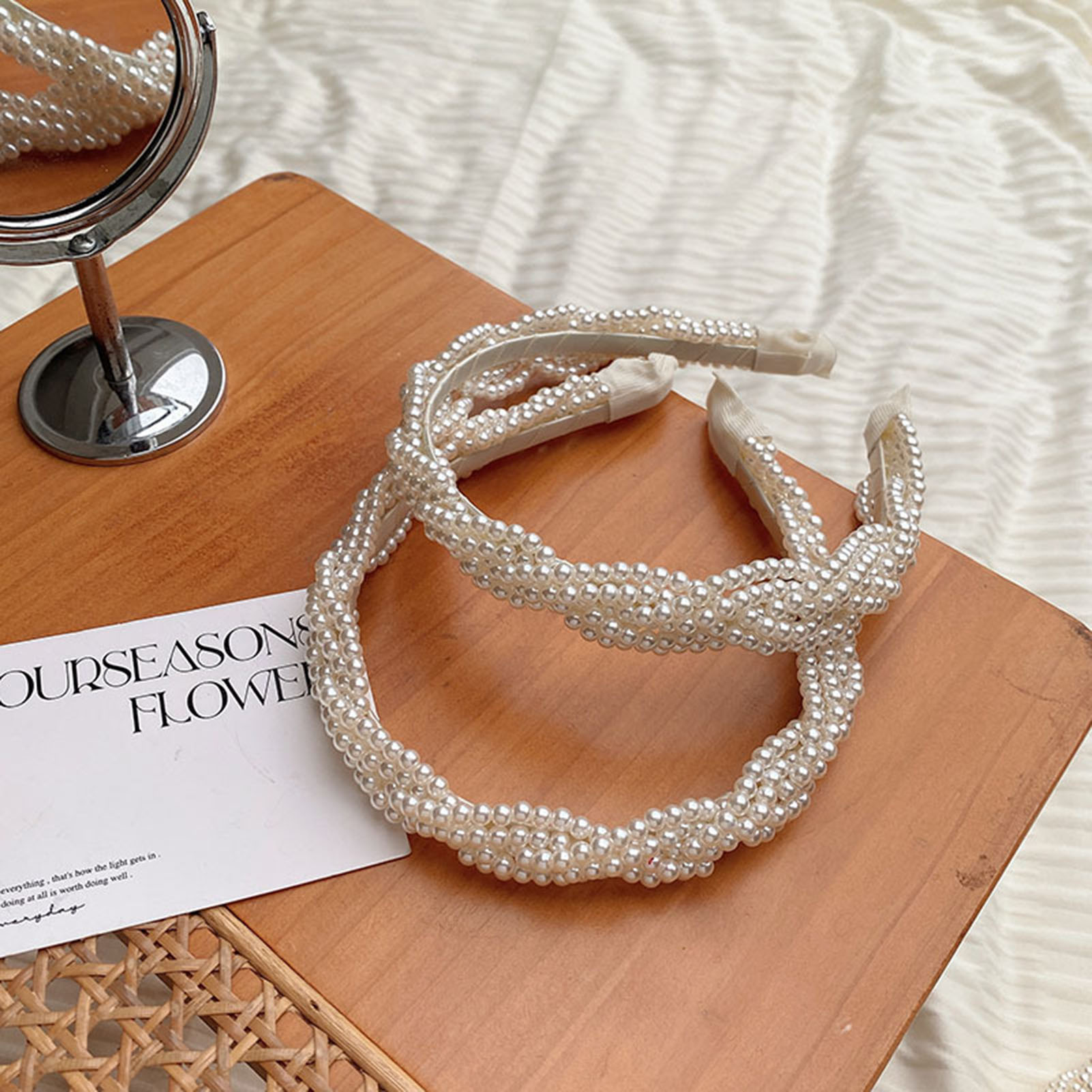 Diadema de perlas elegante par - Wedding Supply Store reseña y precio
