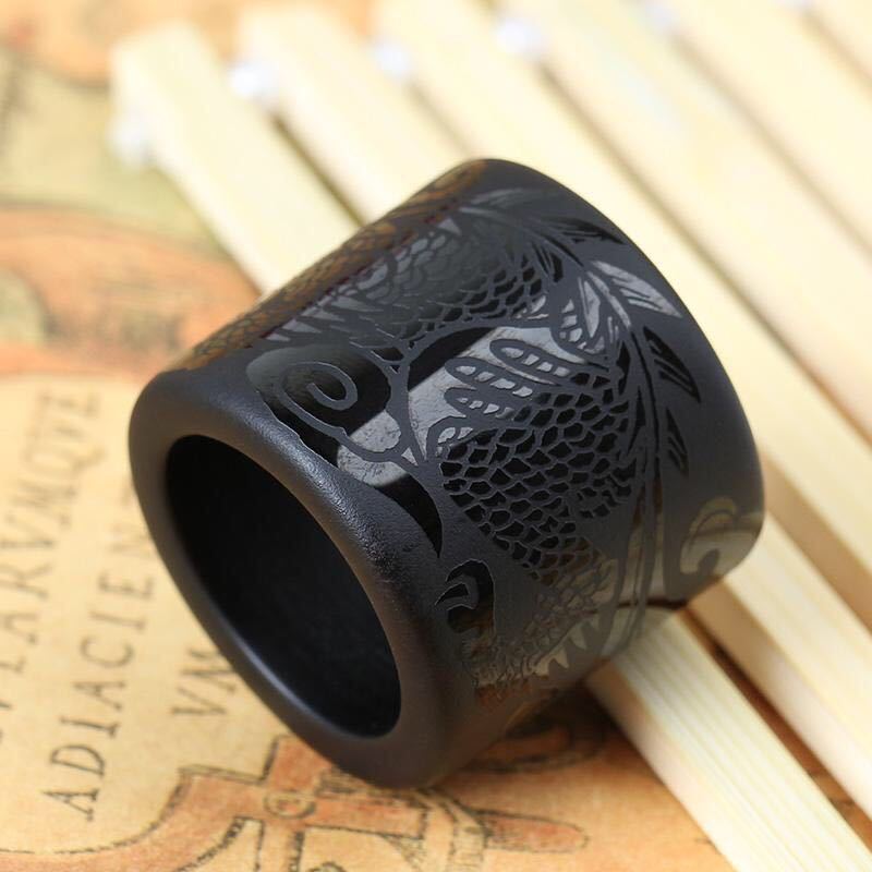 Anillo de Obsidiana Natural Ta - Wedding Sutra reseña y precio