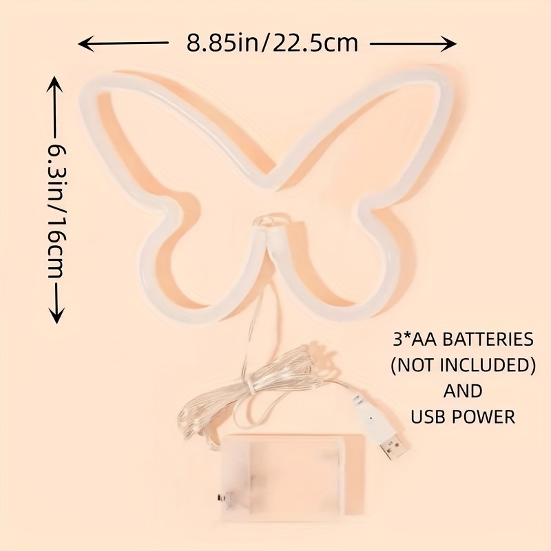 Luces de neón de mariposa LED, - Wedding Power Supply reseña y precio