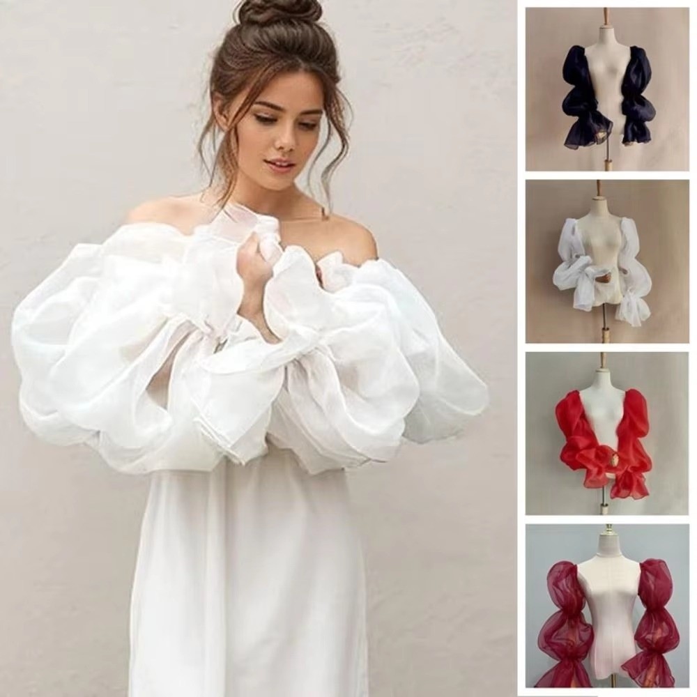 Elegantes Mangas Abullonadas p - Wedding Dress Supply reseña y precio