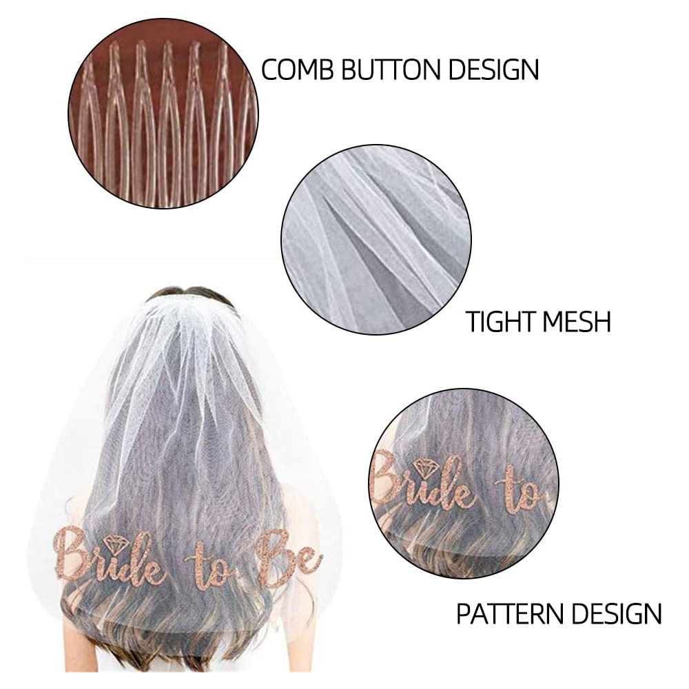 Velo de Novia Rosa Dorado para - Wedding Supply Store reseña y precio