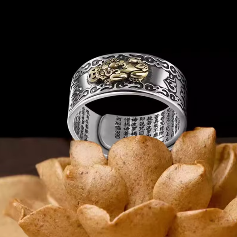 Anillo Pixiu de plata esterlin - Wedding Sutra reseña y precio